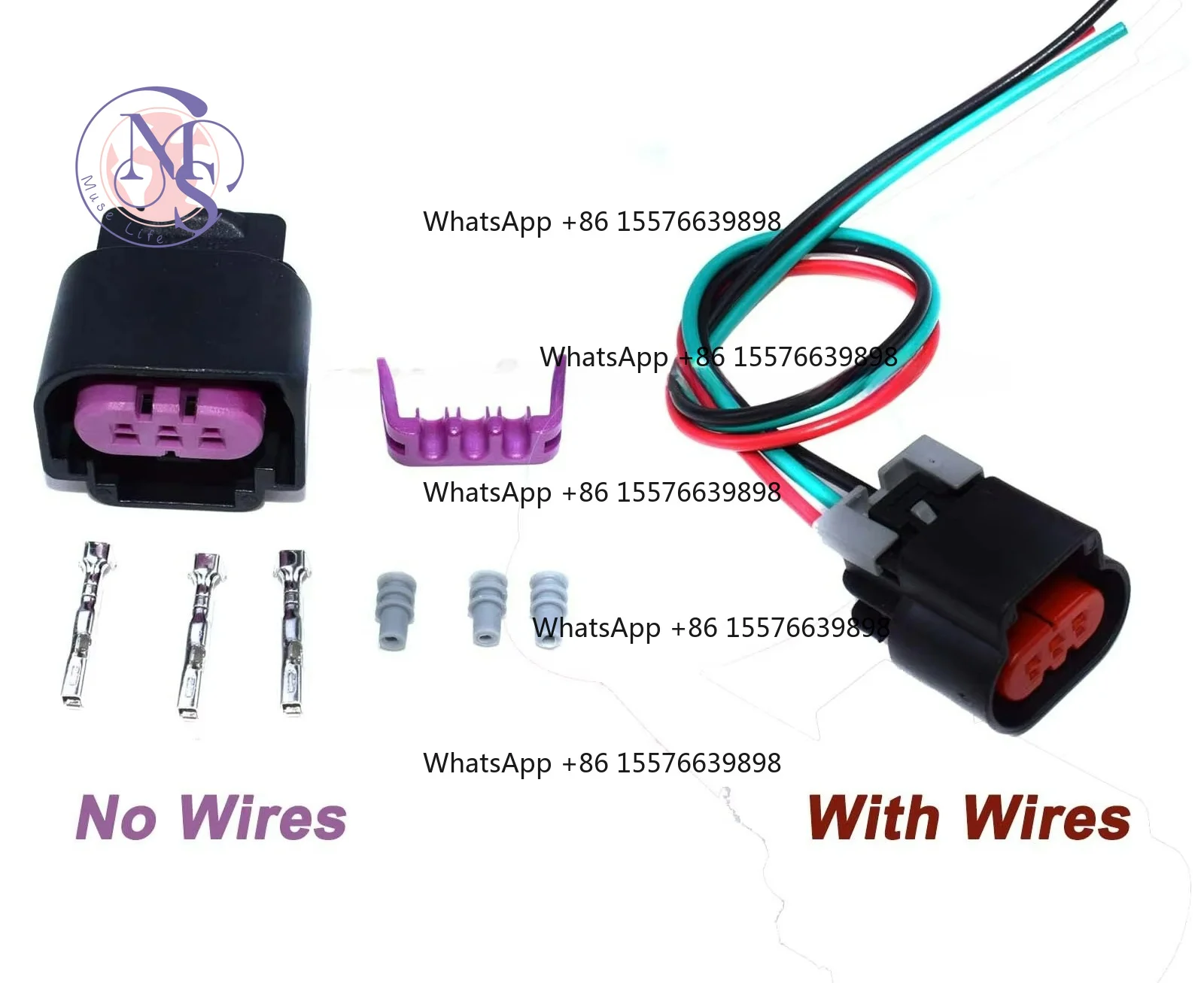 Flex Fuel Sensor Connector Pigtail Plug, Ethanol Fuel Composition Sensor Wiring Replacement Part