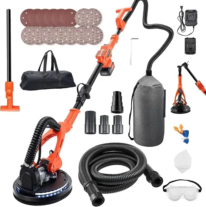 Electric Folding Wall Grinder Large Handle Self-Priming Dust-Free Putty Grinding Artifact DIY Grade Belt Sander 220V Sanding