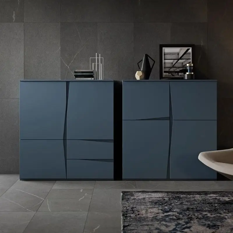 

style porch cabinet, side cabinet, cupboard Italian modern, ink blue locker, home storage cabinet, shoe cabinet