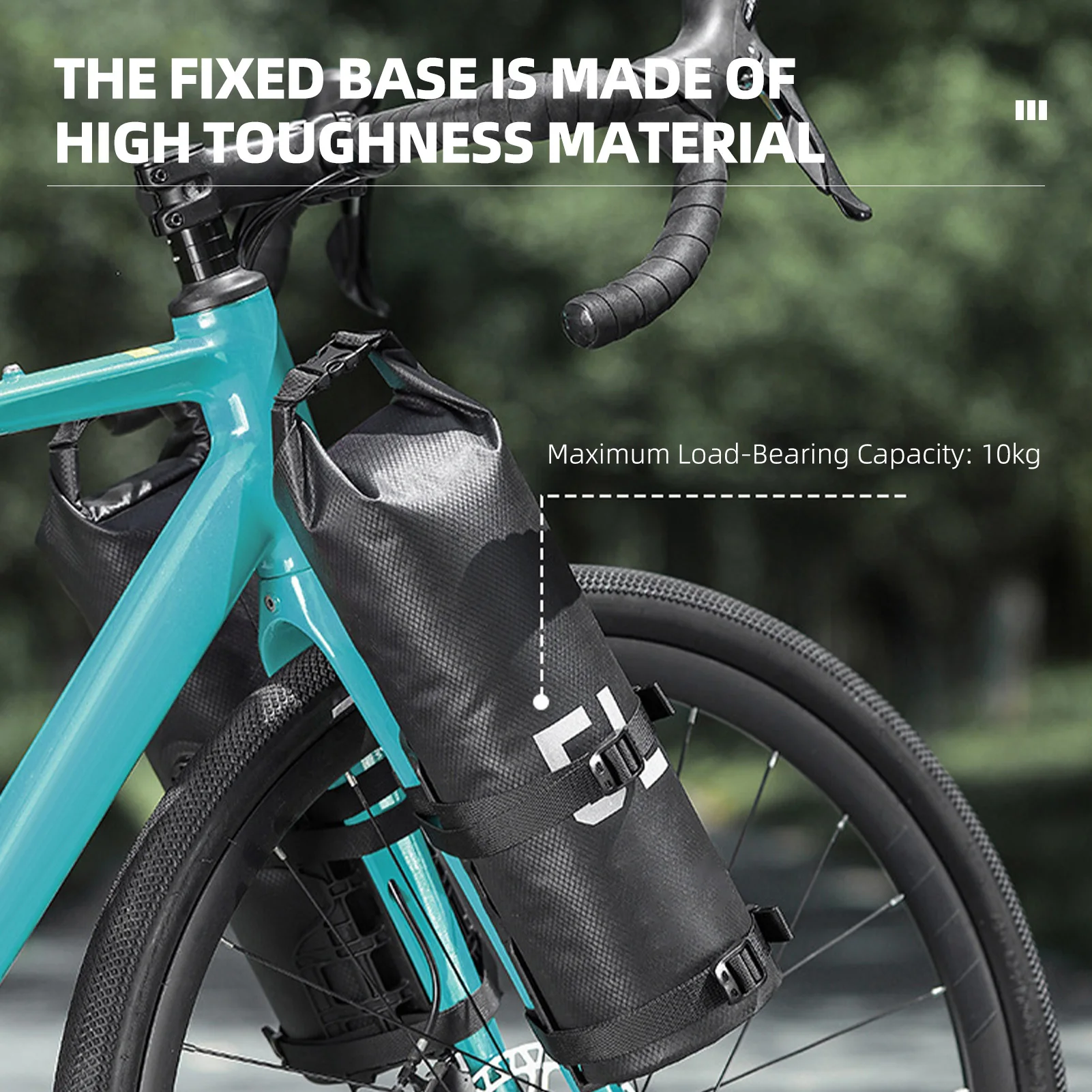 

Bike Fork Bag Rainproof 5L for Mountain Road Bike with Sturdy Base Easy Installation for Mountain Bikes Gravel Bikes Road Bikes
