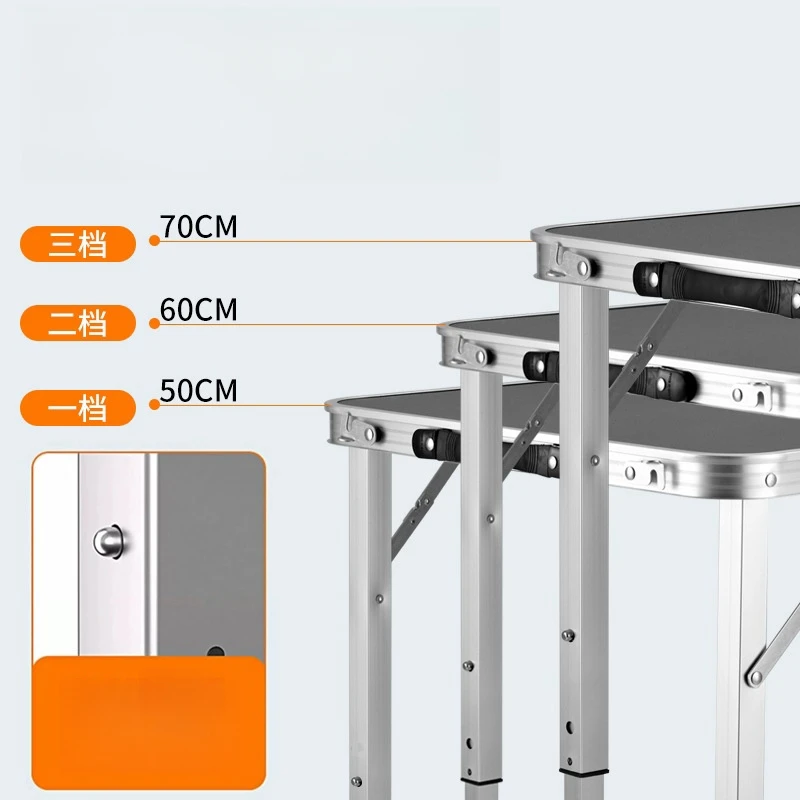 Imagem -03 - Liga de Alumínio ao ar Livre Folding Table Camping Night Market Stall Portátil Churrasco Study Table Atacado