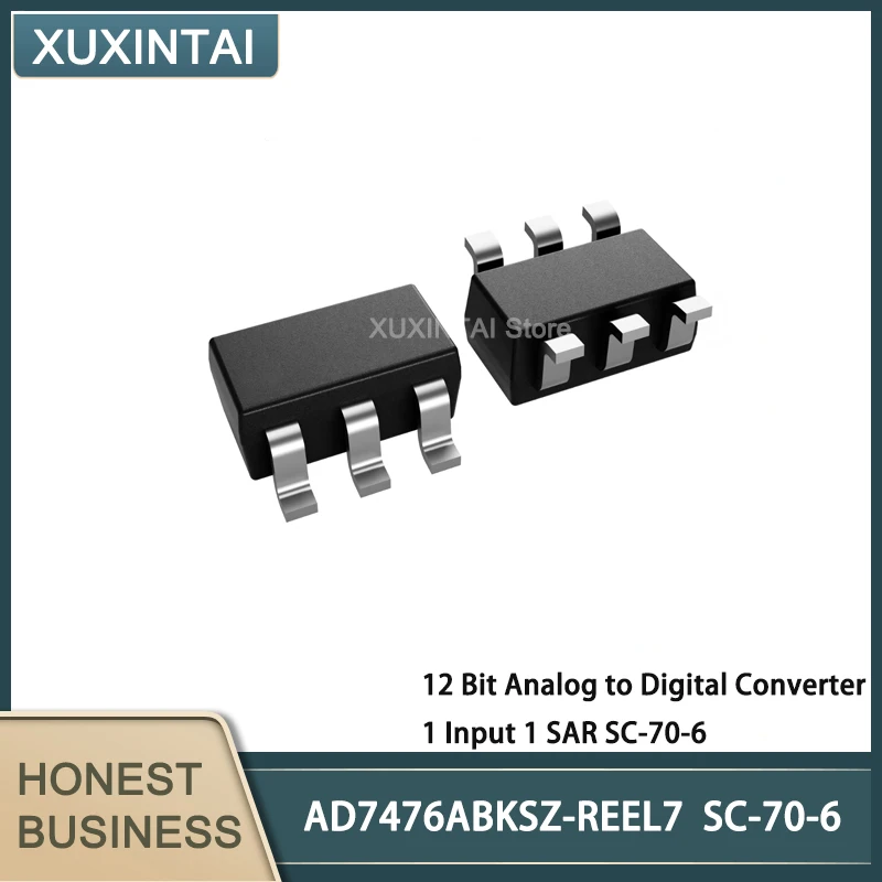 5Pcs/Lot  New Original  AD7476ABKSZ-REEL7 AD7476ABKSZ 12 Bit Analog to Digital Converter 1 Input 1 SAR SC-70-6