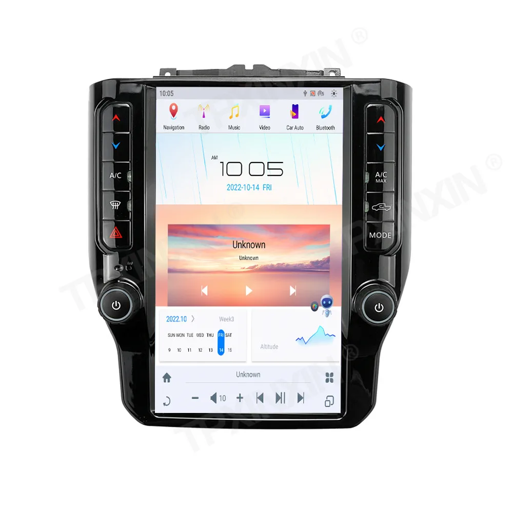Qualcomm Automotive Car Radio With Android Vertical Screen For Dodge Ram 2020 2021 2022 2023 2024 GPS Navi BT 4G Wifi Head Unit
