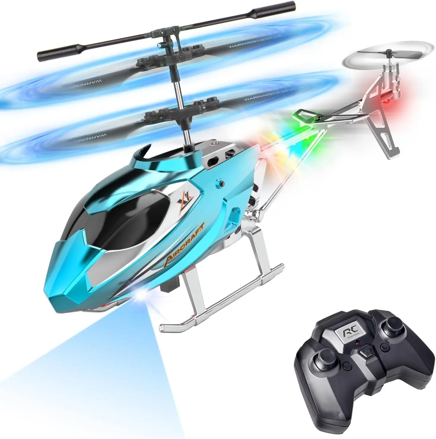 2.4G Remote Controlled Helicopter Indoor RC Helicopter Toy with LED Light & 3.5 Channels & Gyro Mini Helicopter Positioned Heigh