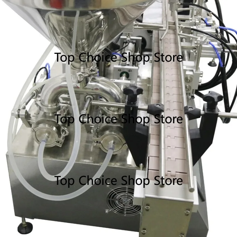 GT2T Double Head Liquid Paste Pneumatic Tomato Soy Chili Sauce Glue Honey Bottle Filler Container Filling Machine