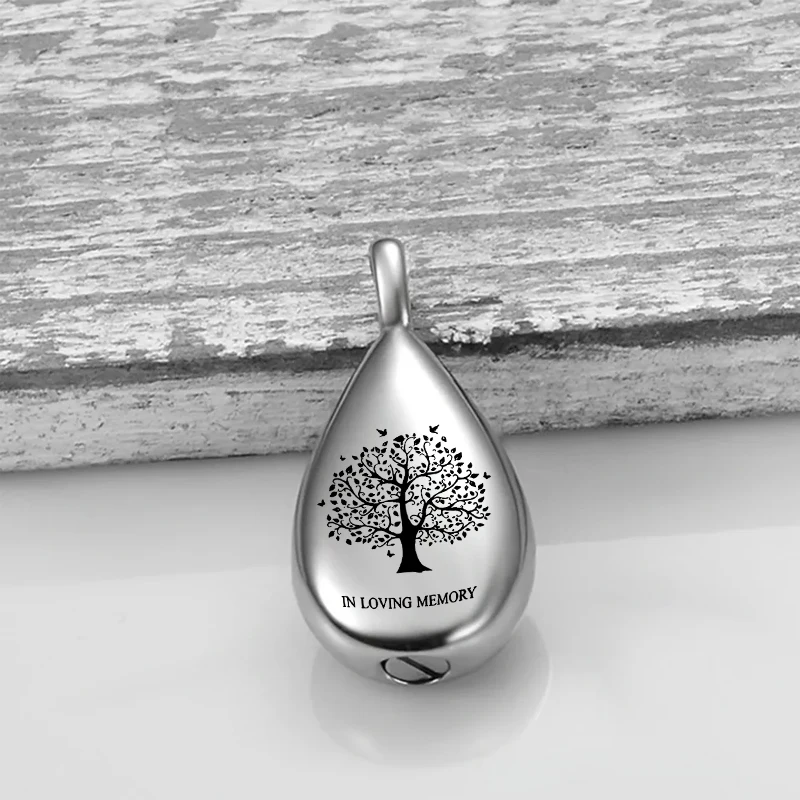 الحرق جرة قلادة للرماد التذكاري مجوهرات جنائزية المنجد مقاوم للماء تذكار الرماد حامل دمعة قلادة القلائد