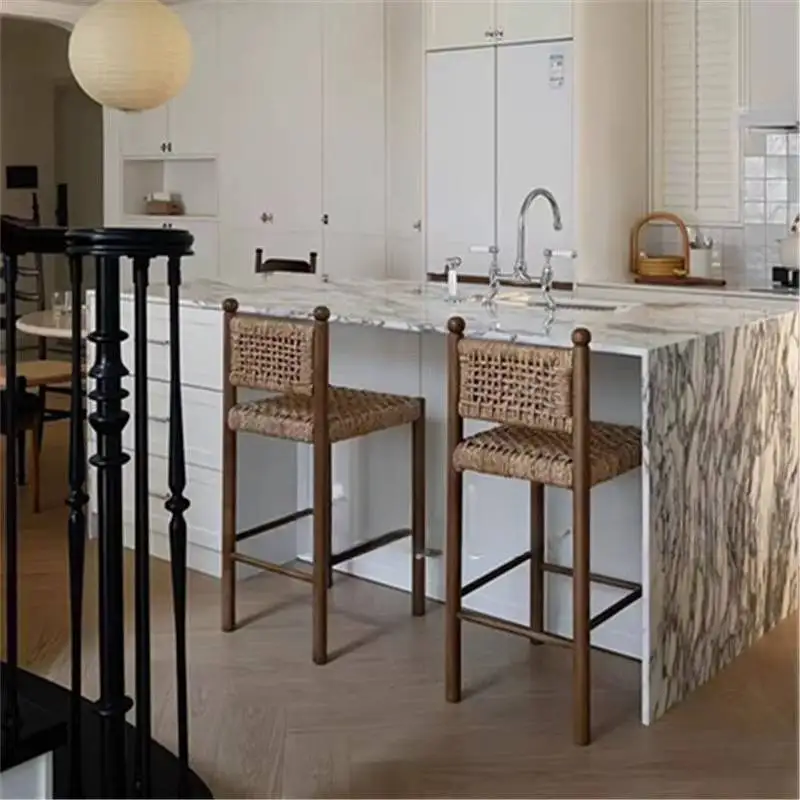 

Back Support Bar Chair Backrest Contemporary High Kitchen Stools Dining Bar Chair Office Foldable Chaise Haute Furniture