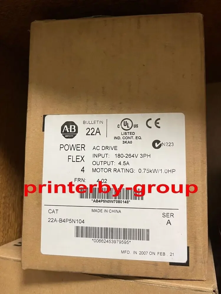 

100% NEW Genuine 22A-B4P5N104 AC Drive 240V 3P 1HP 22AB4P5N104 in box