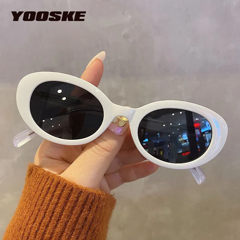 YOOSKE Vintage Small Oval Women's Sunglasses 2023 Brand Designer Retro Sun Glasses for Men Vintage Male Female UV400 Eyewear