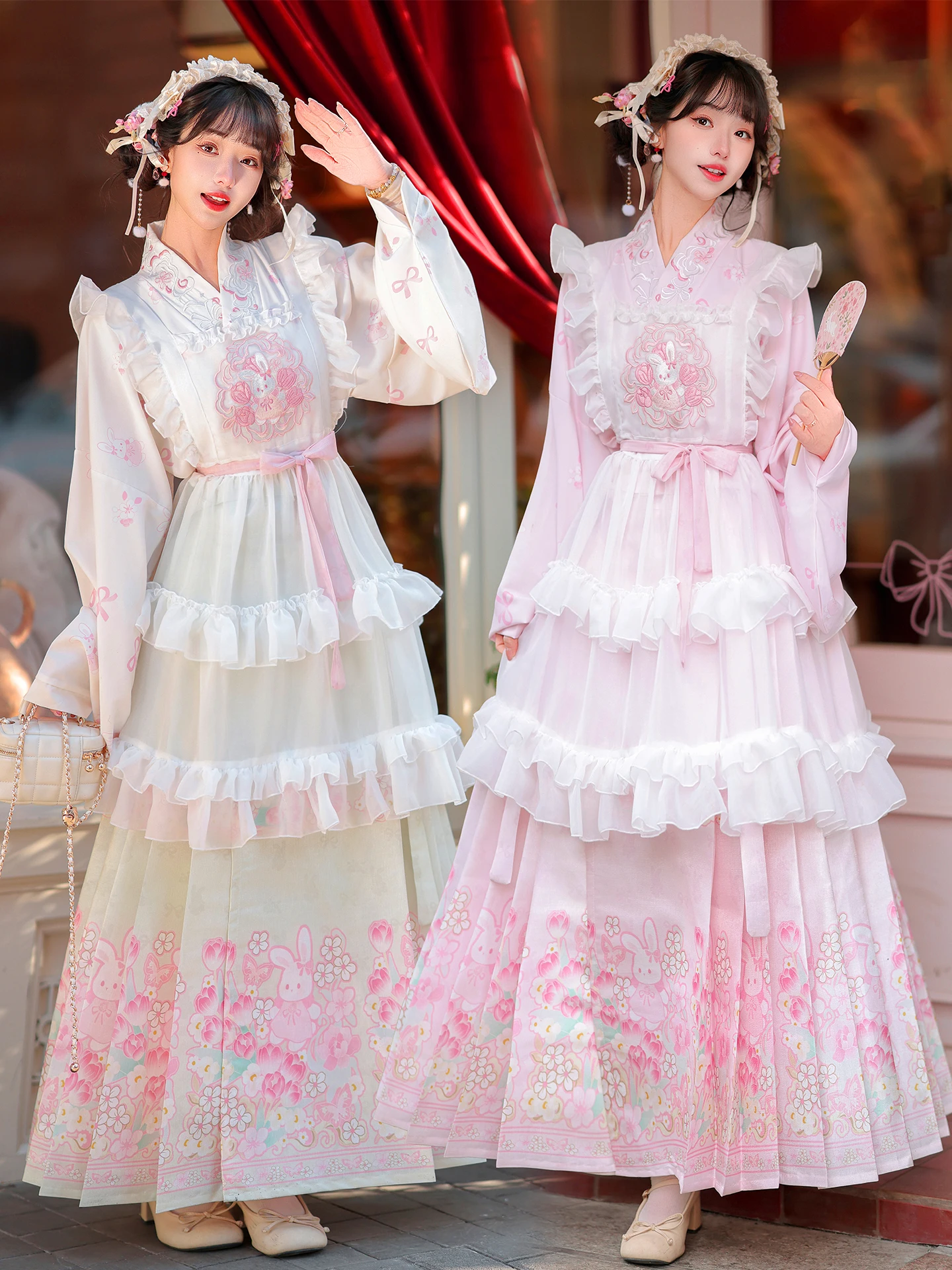 

Новый комплект одежды в стиле Хань: юбка-ханьфу в стиле династии Мин, костюм Лолита, китайская женская мода