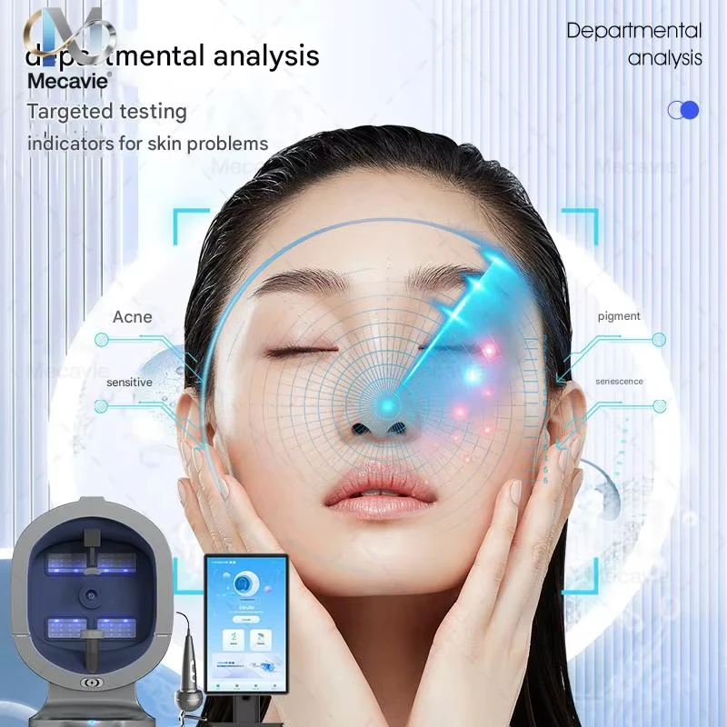 AI 3D Skin Diagnosis Magic Mirror Portable Face Analyzer with English Interface High Resolution Camera for Salon Home Use
