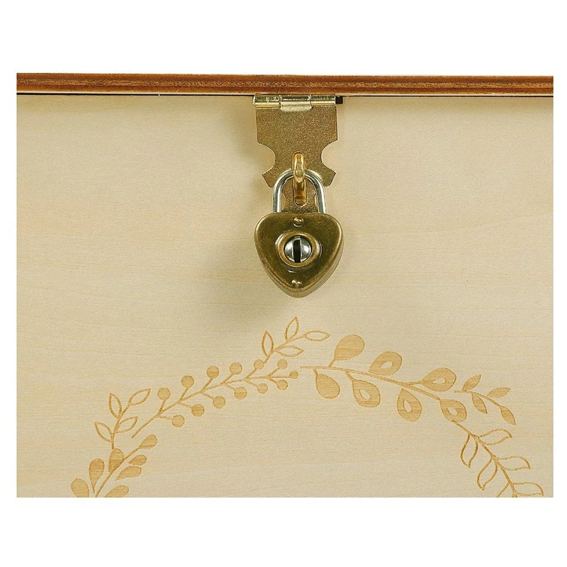 DIY Wooden Wedding Card Box With Heart Lock Wedding Card Money Envelop Box Carving Wooden Decoration Supplies card money box