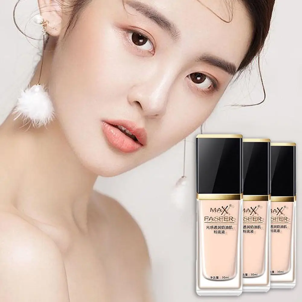 Lang anhaltende feuchtigkeit matte flüssige Gesichts grundierung vollständige Abdeckung Concealer White ning Oil Control Gesicht Basis Make-up