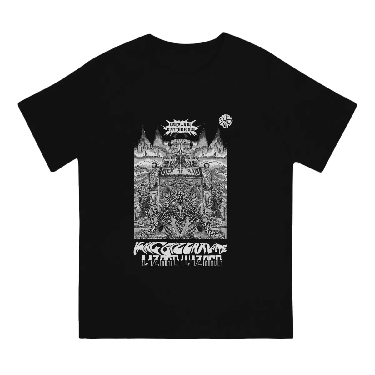 Omnium Gatherum T Shirts Men's  100% Cotton T-Shirt Round Neck King Gizzard&The Lizard Wizard Rock Band Tee Shirt Short Sleeve