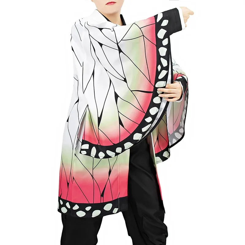 Bear's Den Anime Demon Slayer Kimetsu no Yaiba Kochou Shinobu disfraz Cosplay mujer capa Kimono Hallo nuevo 2025