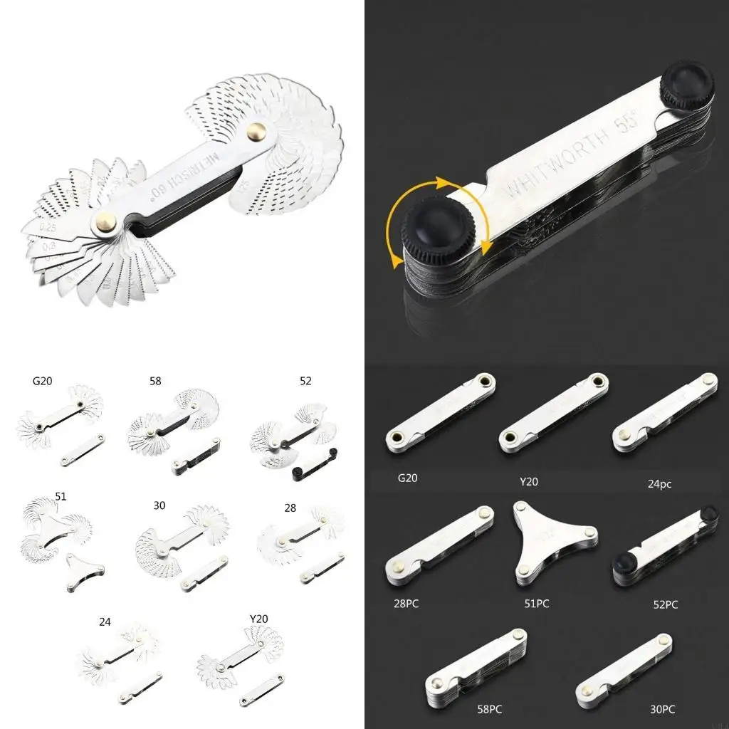 U4LA Multi-purpose Screw Gauge Metric Inch Thread Plug Gauge Lathe Combination Tools
