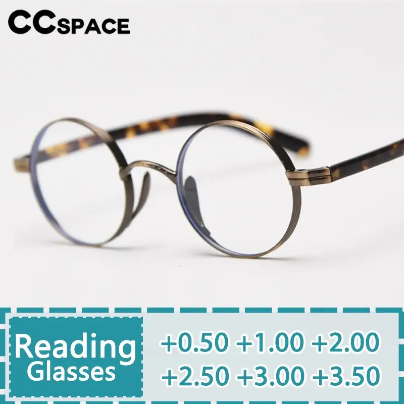 

Металлические очки для чтения R57517 в стиле ретро, повседневные круглые оптические очки для дальнозоркости с диоптриями + 50 + 100 + 150 + 200 + 250 + 300 + 350