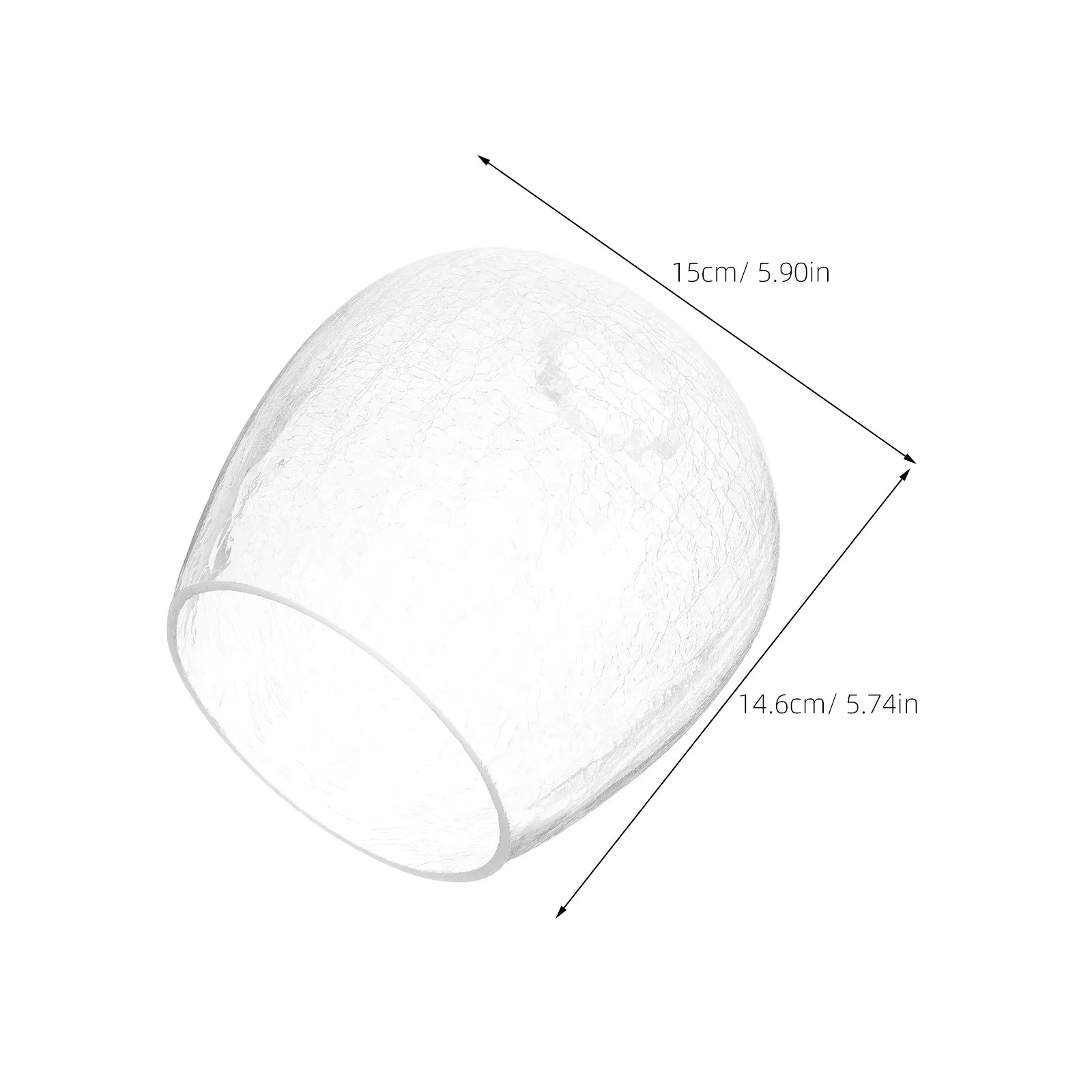 Glass Ceiling Lampshade Crack Finish E27 Socket Replacement Globe for Pendant Lighting Wall Lamp Decorative Globe