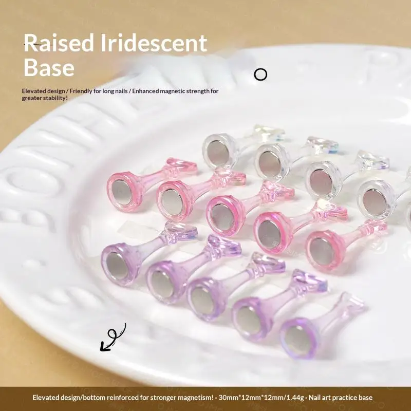 5 pièces magnétique Nail Art pratique Extension d'échecs acrylique formation ongles conseils vernis Nail Art outil présentoir Salon vernis à ongles