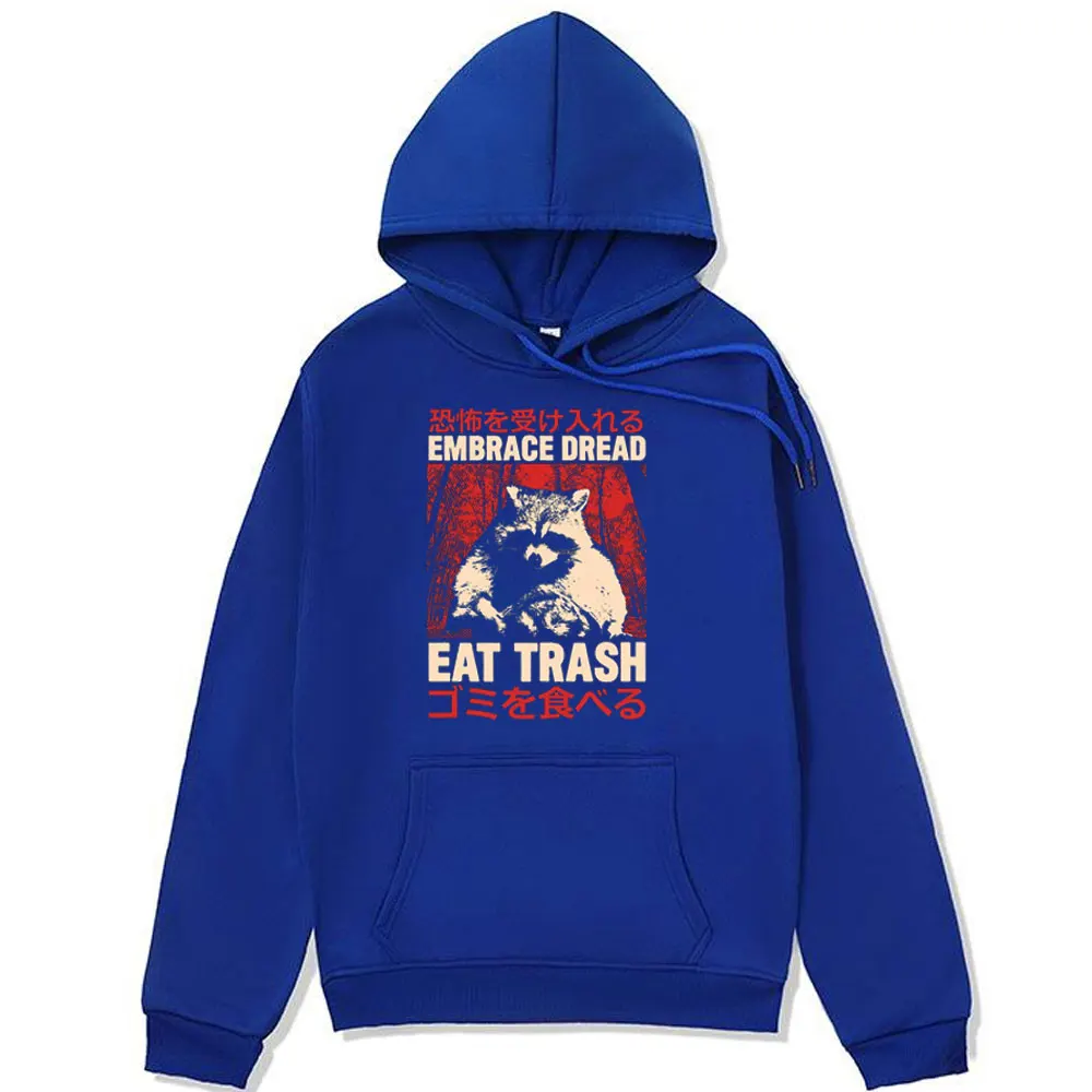 Funny Embrace Dread Raccoon Hoodie Men Women Cartoon Oversized Sweatshirt Male Fashion Hip Hop Hoodies Pullover Streetwear Tops