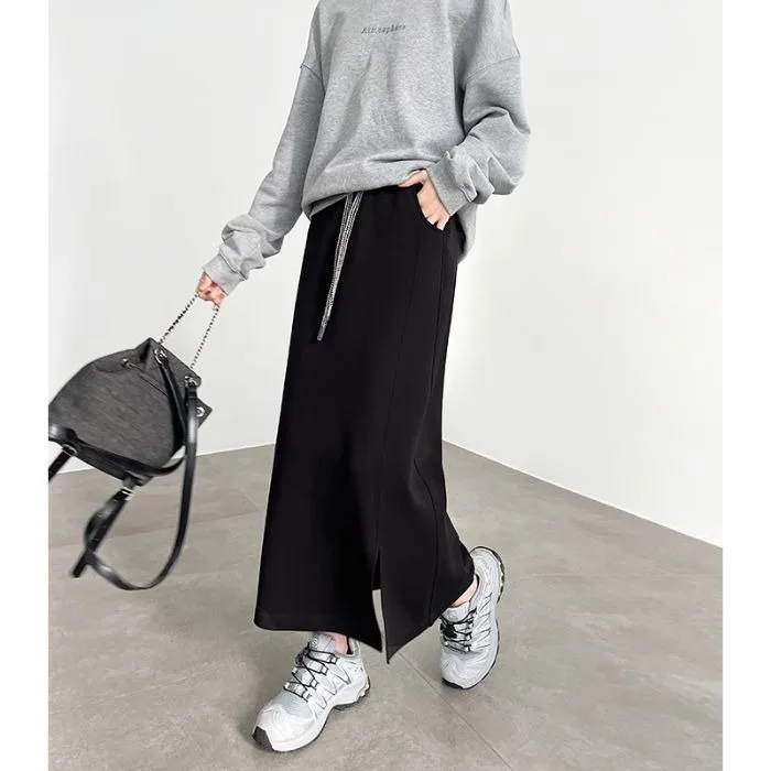 Women's High-End Style Hip-Hugging One-Step Half-Length Skirt Straight Tube A-Line Slit Long Skirt for Fashionable Look - view 3