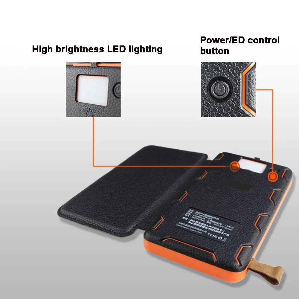 Solar Power Bank 10000/20000 mAh Φορητό ηλιακό πάνελ Φορτιστής Φορτιστή USB Φορτιστή Φορητή Φορτιστή Φορτιστή Φορτιστή Φορτιστή Φ/Β ηλιακής ενέργειας loading=