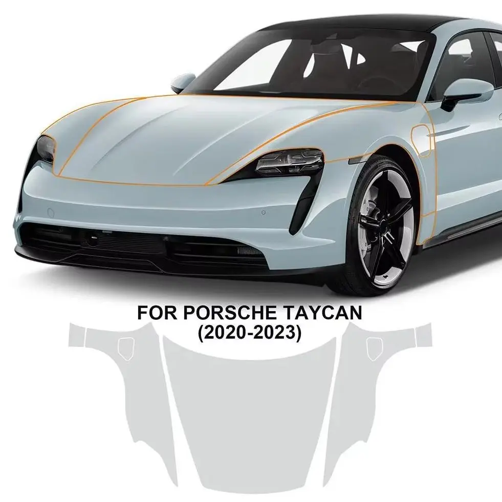 

For Porsche Taycan 2020-2023 TPU Bumper Hood Scratch-Resistant Self-Healing Paint Protection Film﻿ Invisible Pre-cut PPF Kit