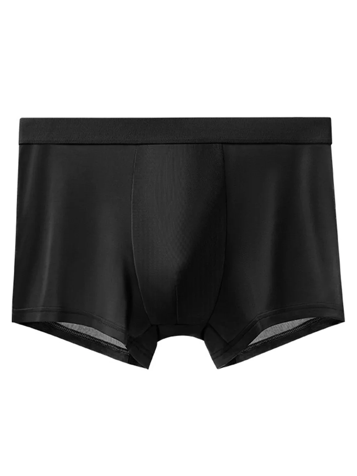 4pcs pure black ice silk men's underwear quick drying breathable cool and comfortable antibacterial men's sleeping pants