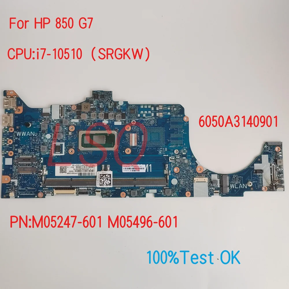 

Материнская плата для ноутбука HP ProBook 850 G7 6050A3140901 с процессором i5 i7 PN: Φ 100% ТЕСТ ОК