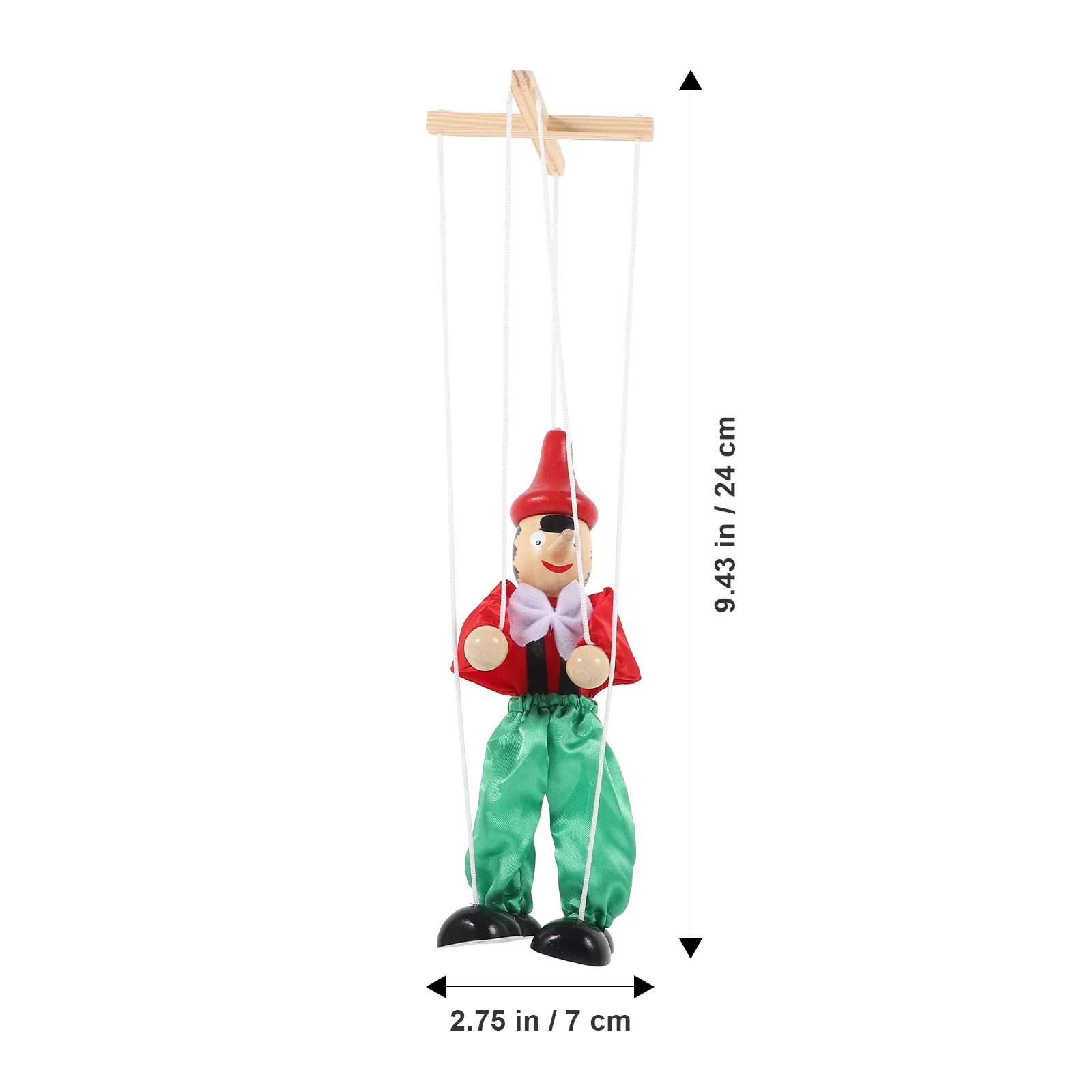 8pcs Handcrafted Wooden Marionette String Toy Kids Pull Wire Unfinished Marionette Figurine Puppet Show Toy Hand Pulled Puppet