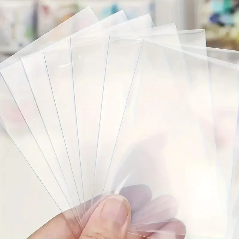 100 قطعة من واقي اللعب المتوافق مع حافظة بطاقات التداول وحامل ألعاب شفاف وأكمام بطاقات لعبة هدية #3