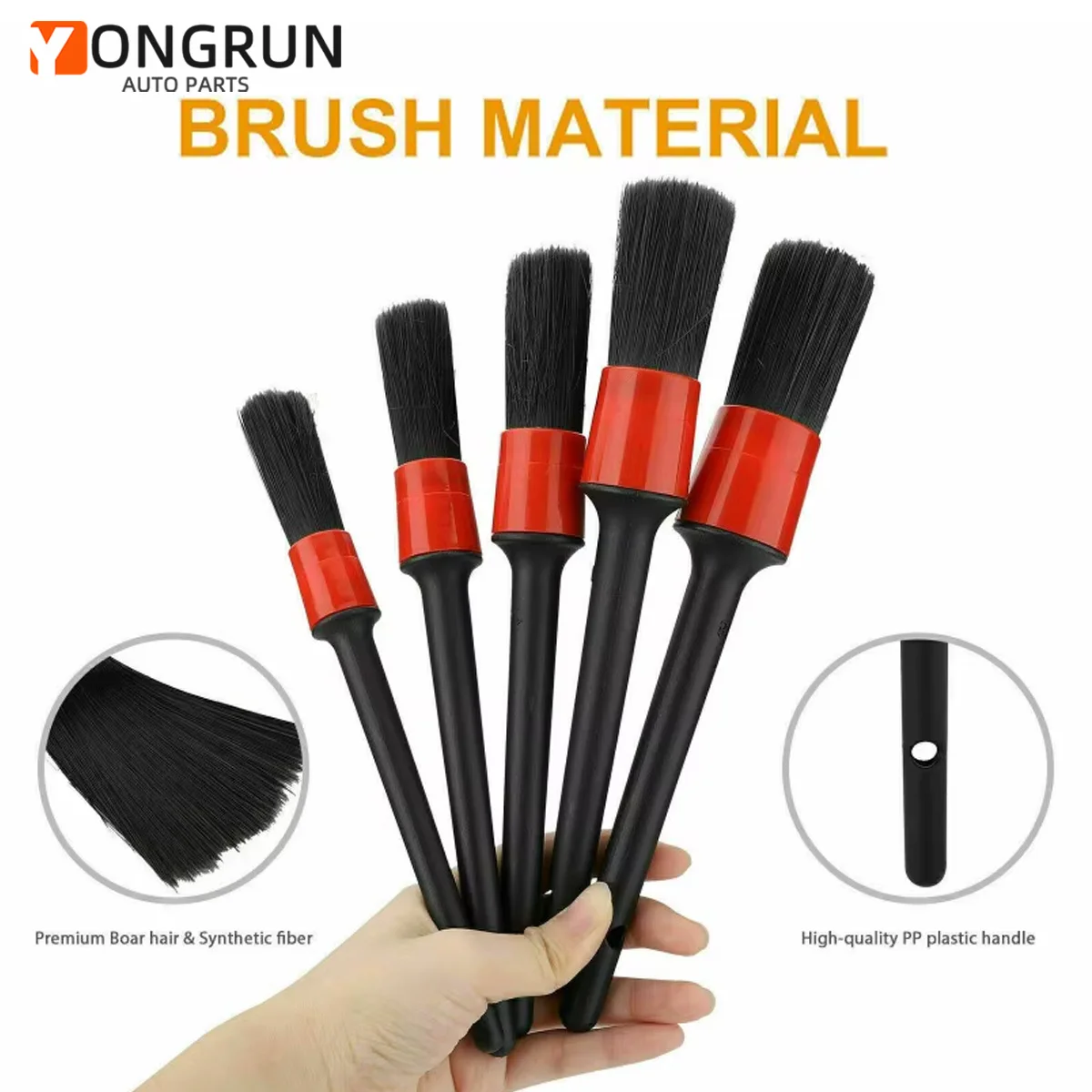 5 قطعة غطاء فرشاة تفاصيل السيارة طقم التنظيف الداخلي المستخدم لتنظيف عجلات لوحة القيادة الداخلية والخارجية للسيارة