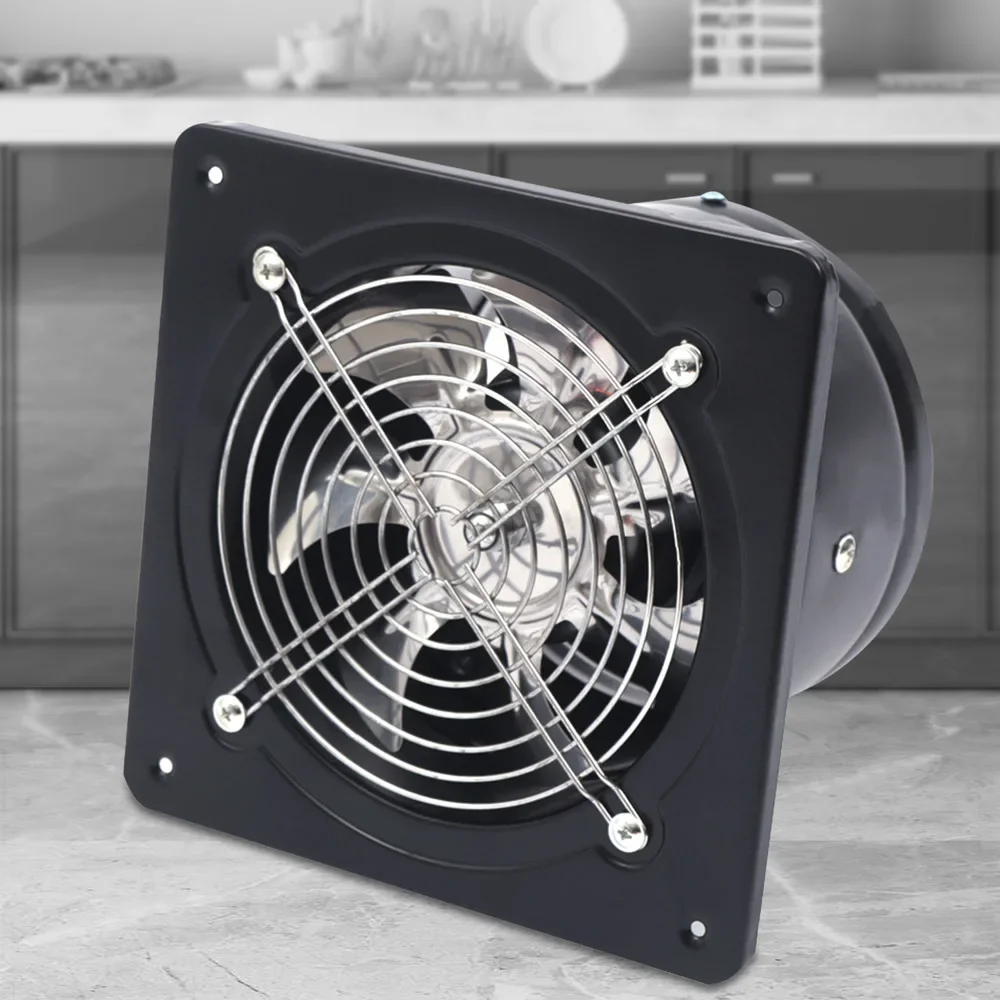 40W Window Exhaust Fan Shutter Fan w/ Reversible Ventilation Blower 15cm 2800r/min Bathroom Wall Duct Fan