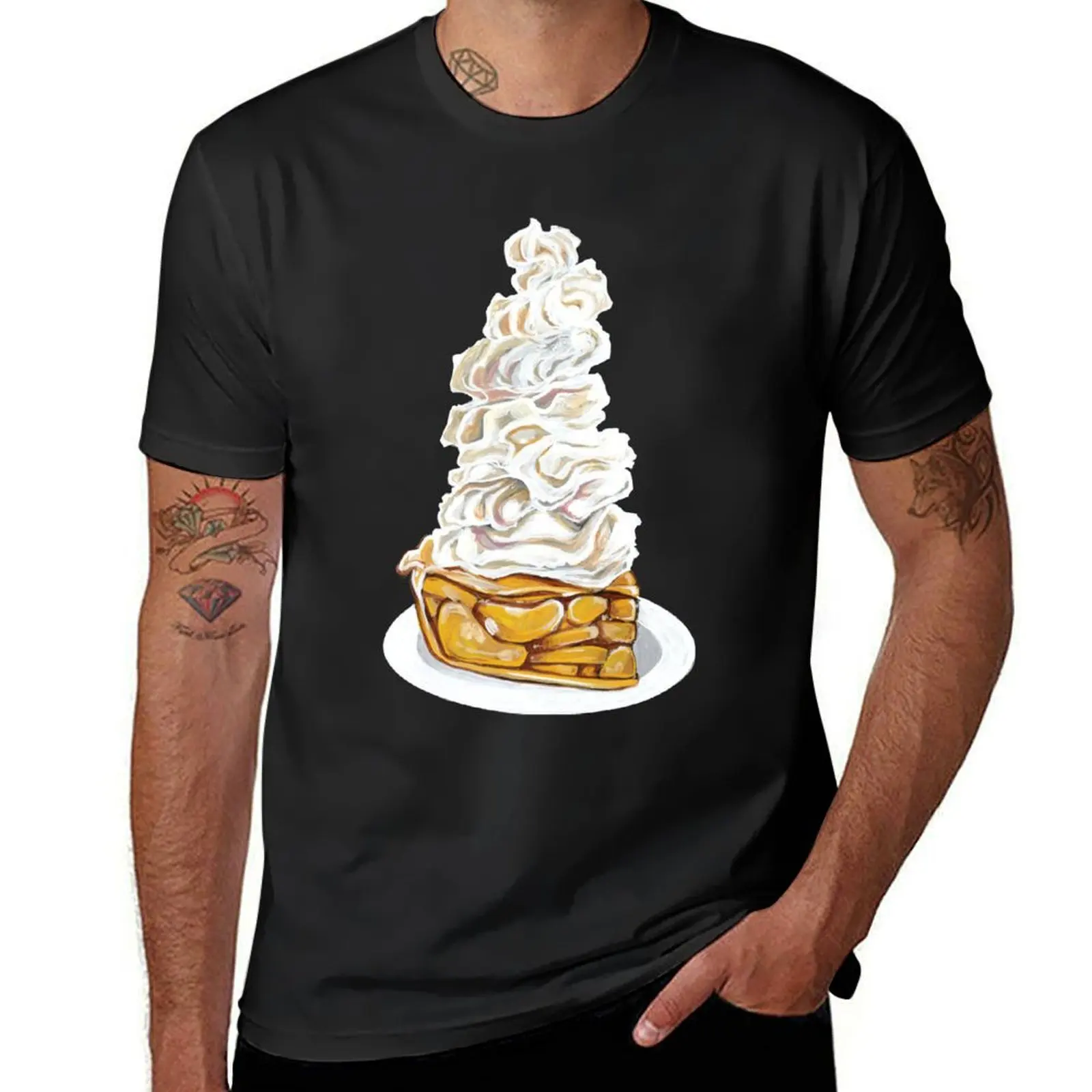 The correct amount of whipped cream to Apple pie T-Shirt cute tops customs design your own plus sizes mens champion t shirts