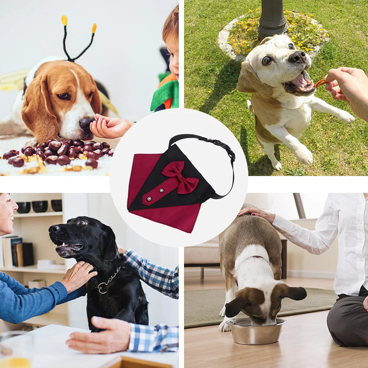 

1 set Bib Collar For Dogs Adjustable Cotton Dog Bib Drool Protection Bandana Pet Scarf Collar Dog Tie Pet Supplies