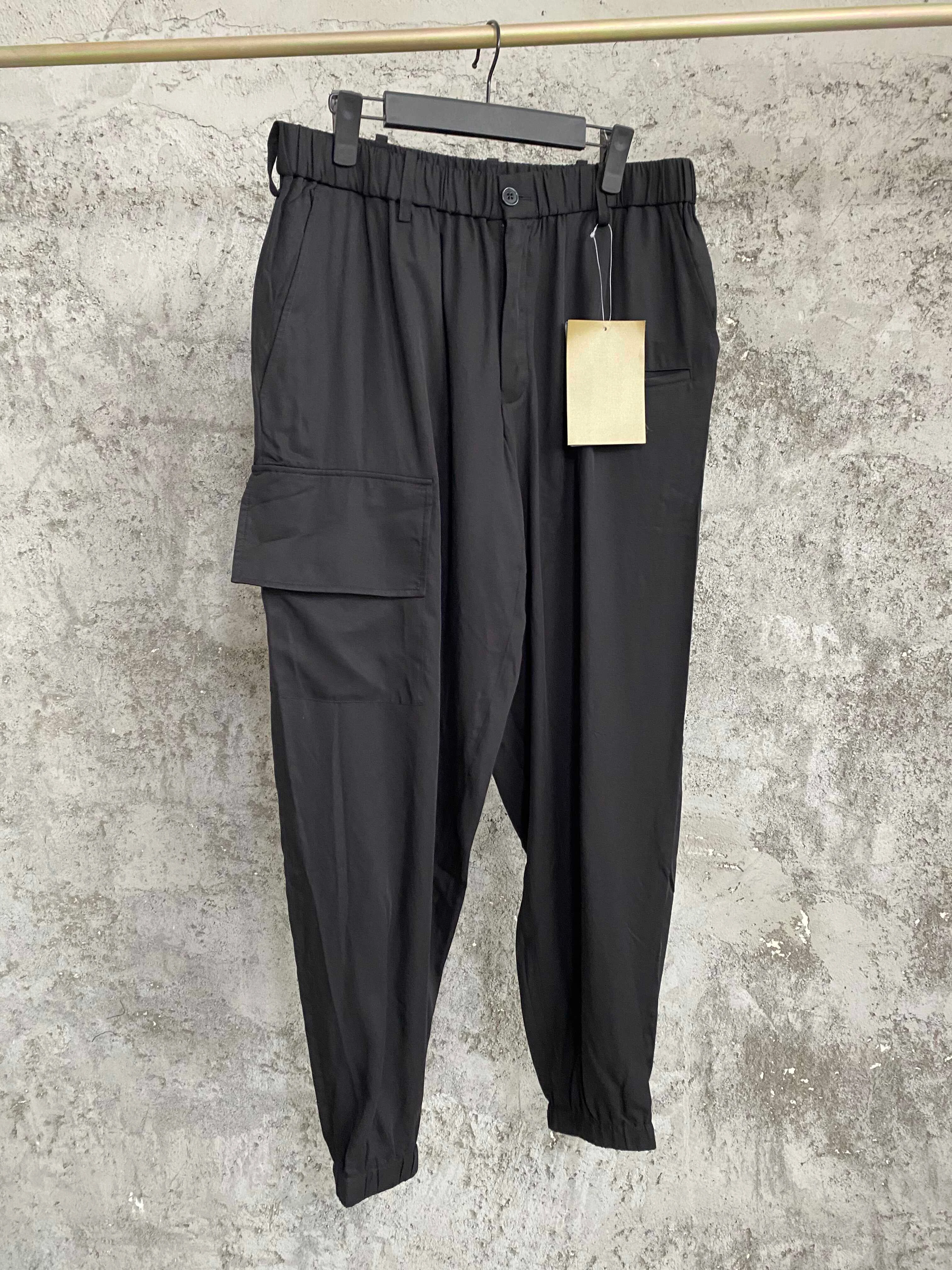 

TOP-YAMAMOTO multi-pocket functional style loose workwear fabric pants, Japanese retro zipper trendy loose pants