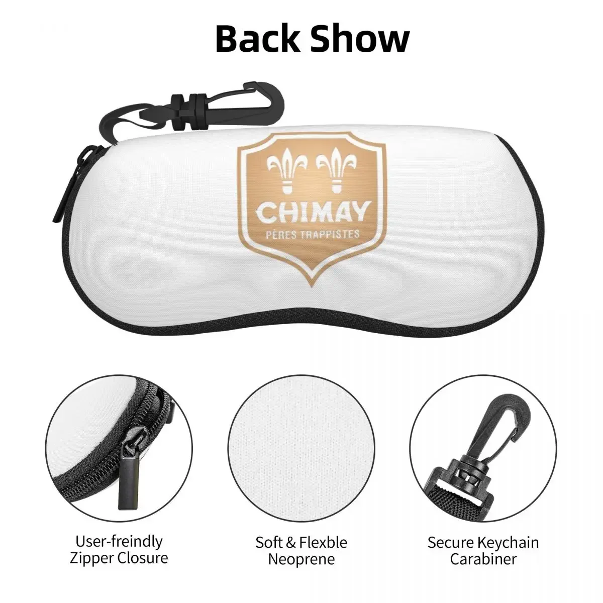 Chimay Brewery Shell Glasses Case Protector Sunglasses Box Women Men Soft Eyeglass Bag Pouch - view 3