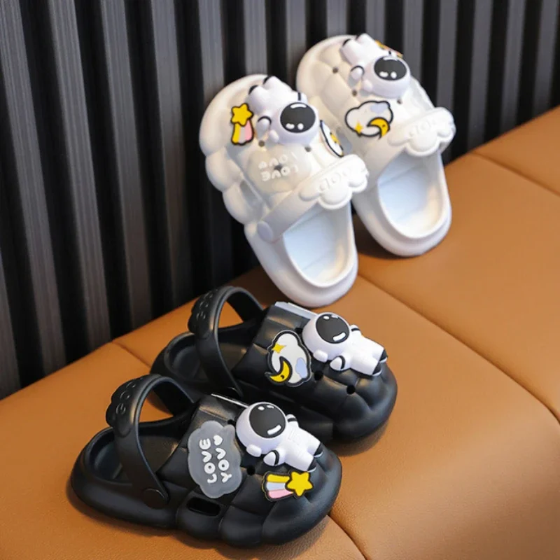 Kids Sandals Summer Cartoon Boys Girls Mules Garden Beach Slippers Sandals Non-Slip Soft Flat Children Baby Shoes Mules & Clogs