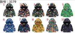 Spring and Autumn New Style Boys and Girls 1-7 Years Old Fashionable Lightweight Short Style Versatile Jacket with Hat and Pocke