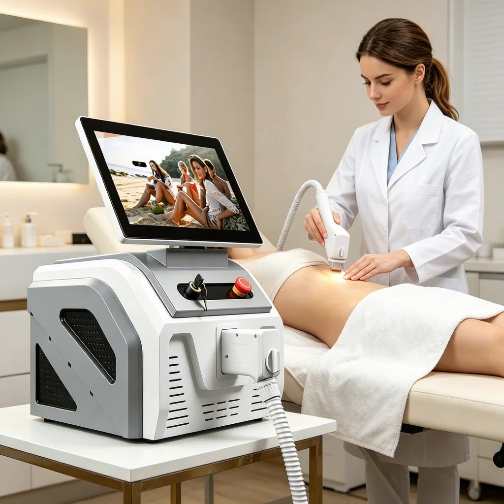 2026 Newest High Power 2 Years Warranty Diode Laser 808 Nm Ice Cooling 4 Wavelength Diode Laser Hair Removal Machine Price