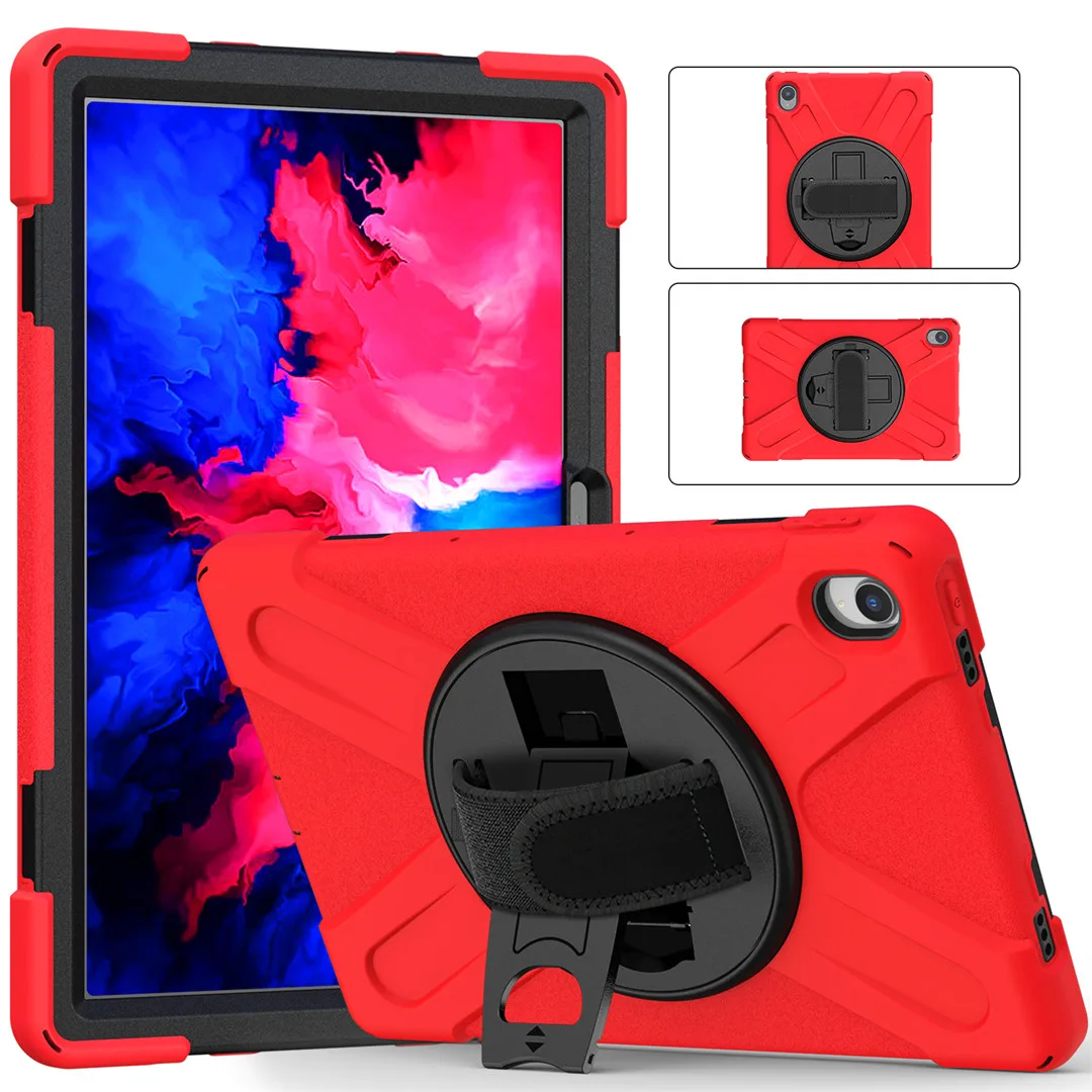 Imagem -02 - Capa à Prova de Choque Kid Safe pc Mais Silicon Stand Shoulder Strap Cover para Lenovo Tab P11 Pro Gen 11.2 P11 Pro 11.5 Plus m7 M10 Plus