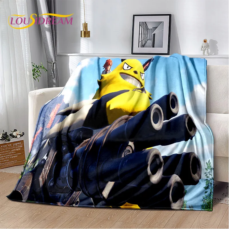 3D การ์ตูน palworld ผ้าห่มเกมผ้าห่มนุ่มสำหรับเตียงนอนห้องนอนบ้านโซฟาเดินทางปิคนิคสำนักงานส่วนที่เหลือผ้าห่มเด็ก