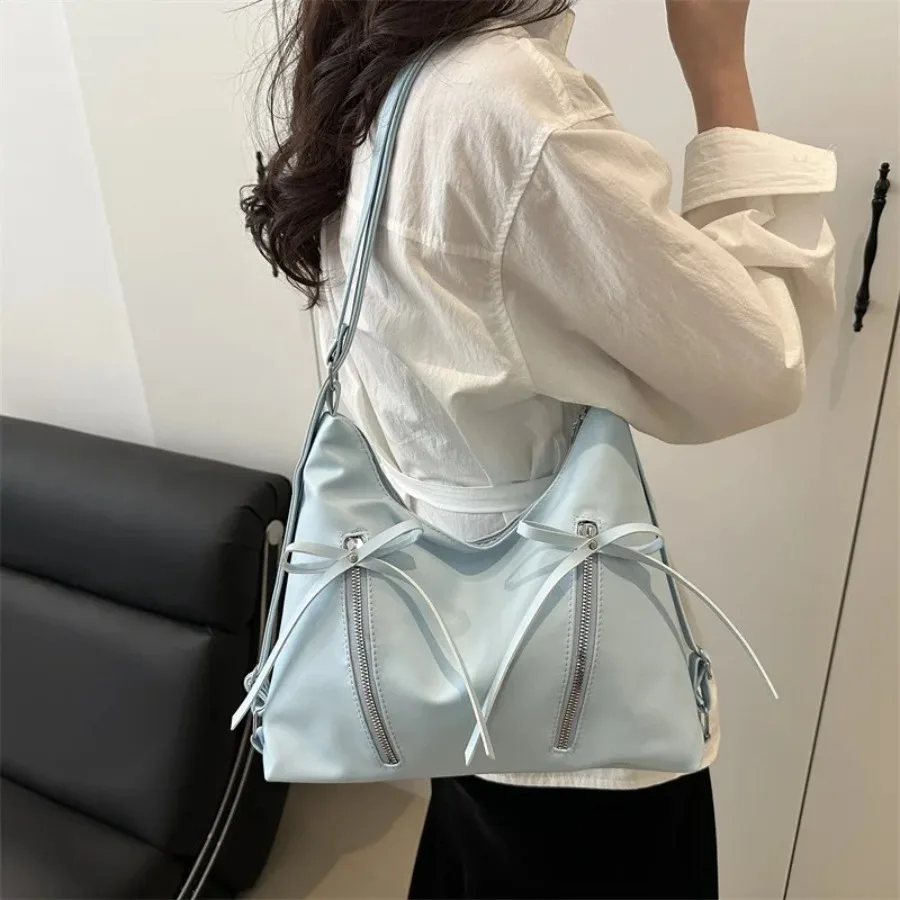 

Summer new Korean version of the large capacity generous bow simple versatile fashion senior sense shoulder bag handbag