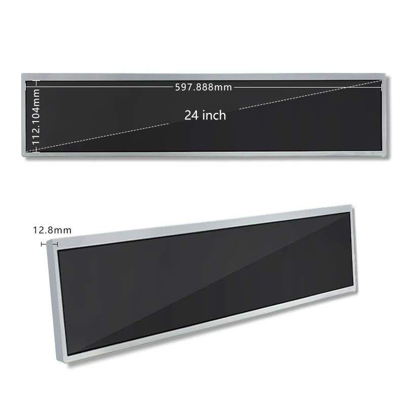 Imagem -02 - Wisecoco-supermarket Store Shelf Display Esticado Bar Display Lcd Ultrawide Shelf Display 60hz 24 1920x360 Dv240fbm-nb0