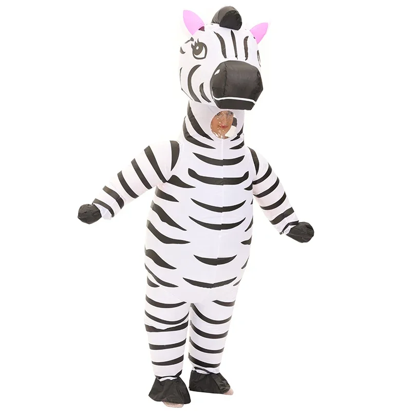 Traje inflável zebra para adultos, Carnaval Animal Cosplay, Anime Blow Up Suit, Roupas Festival Surpresa, Presentes para eventos, Tamanho