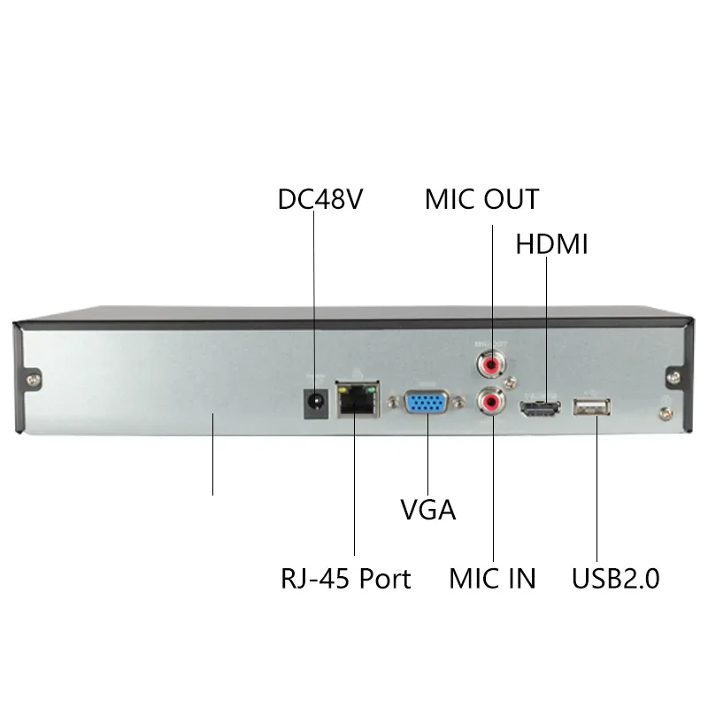 Dahua NVR4104HS-4KS3 NVR4108HS-4KS3 NVR4116HS-4KS3 4/8/16CH P2P Compact 1U 1HDD 4K No PoE AI &H.265 ONVIF Network Video Recorder