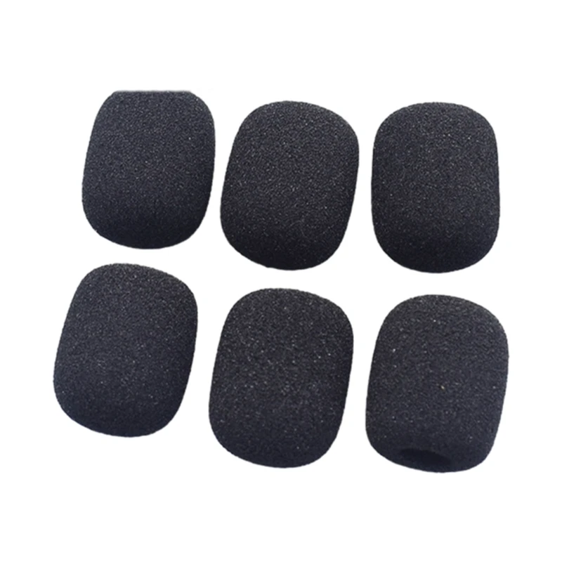 573A 6Packs Headset Microphone Foam Cover, Foam Microphone Windscreen Microphone Protector Mini Windscreens Sponge Foam Cover