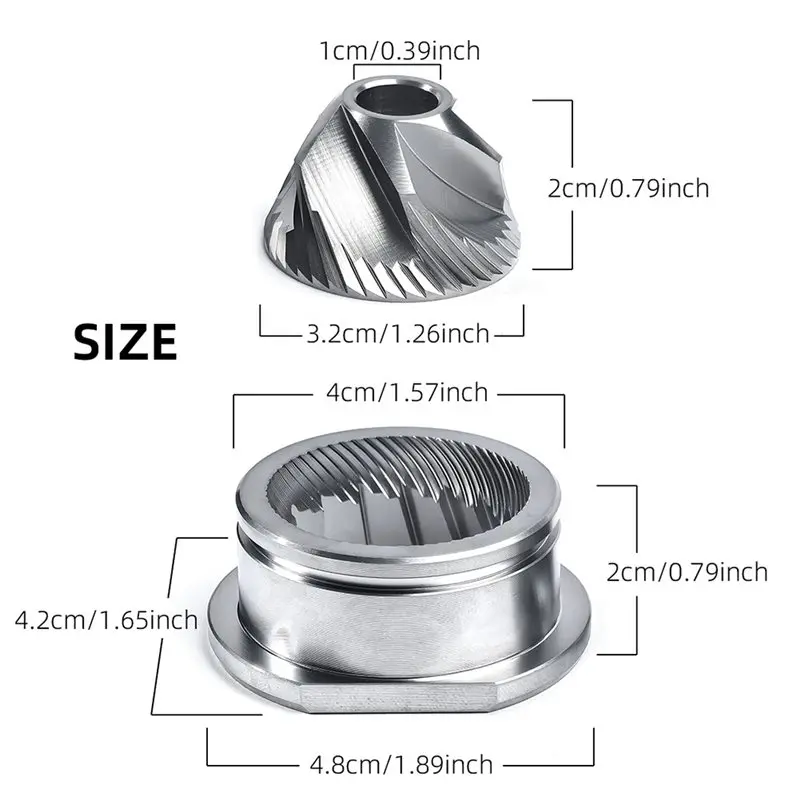 Replacement Conical Grinder Burr Set For Jura Aroma G2/G3 HS-Plus ME-043 ME-044 ME-068-AA26
