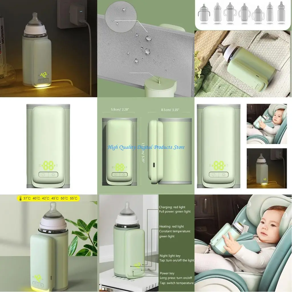 

U2JE 18W 6000mAh Wireless Baby Bottle Warmer USB Milk Bottle Heating Baby Bottle