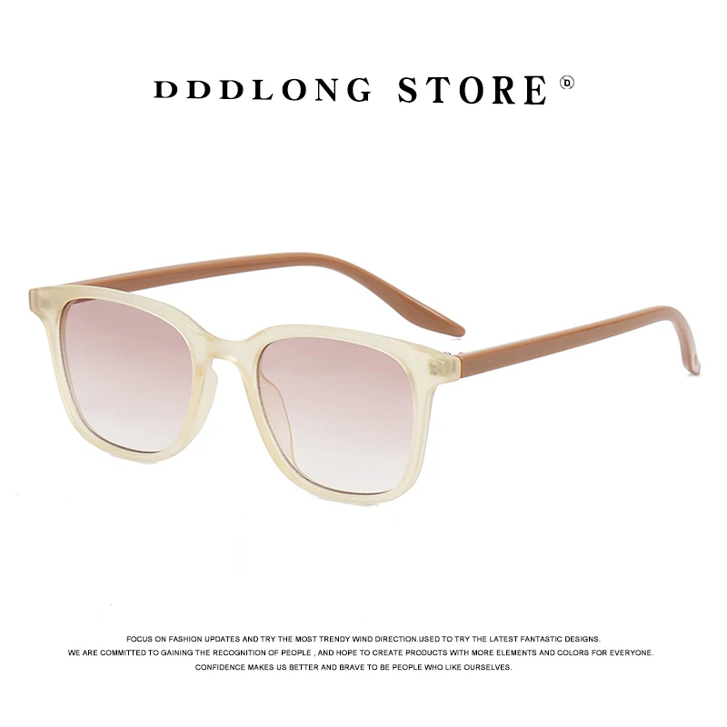 DDDLONG Retro Fashion Square Sunglasses Women Men Sun Glasses Classic Vintage UV400 Outdoor Shades D292